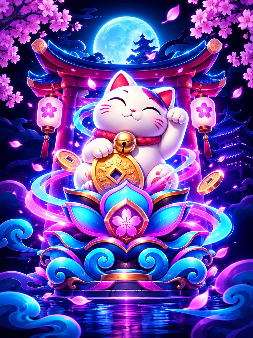 ภาพเกม Lucky Neko ที่ออกแบบใหม่สำหรับ pg789 - พีจี789