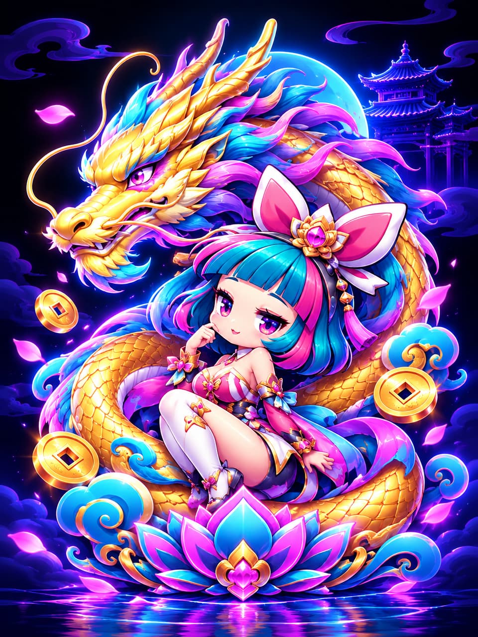 ภาพเกม Golden Dragon ที่ออกแบบใหม่สำหรับ pg789 - พีจี789